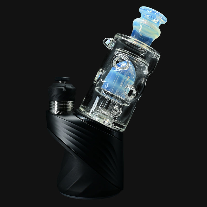 710 Pipes Smoke Shop Randohm Peak Straight Fab glass attachment with UV mouthpiece and opal accent.