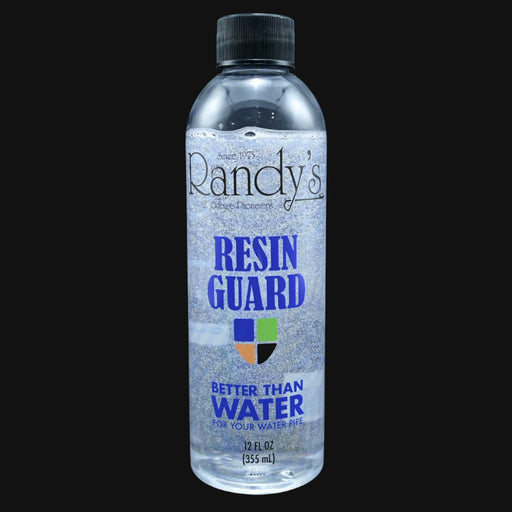 710 Pipes Smoke Shop Randy's Resin Guard 12 oz clear liquid cleaner for water pipes in a plastic bottle