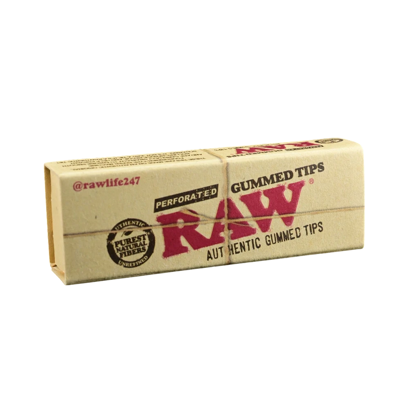 710 Pipes Smoke Shop RAW perforated gummed filter tip booklet made from unrefined natural fibers