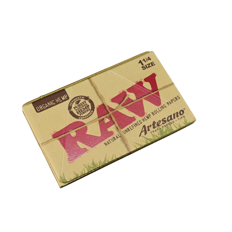 710 Pipes Smoke Shop RAW Artesano 1 1/4 size organic hemp rolling paper kit with integrated tray and tips