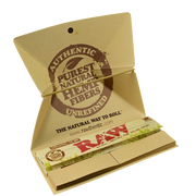 710 Pipes Smoke Shop Raw organic unrefined hemp rolling paper kit in a tan cardboard booklet