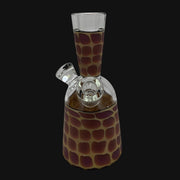 710 Pipes Smoke Shop Robertson Zoo-Tube Rig with giraffe pattern and natural percolators. 6 inches tall, 10mm joint.