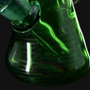 710 Pipes Smoke Shop Sky Hizzy Mini Rig #1, 14mm, deep green glass with swirling patterns and glitter flecks.