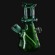710 Pipes Smoke Shop Sky Hizzy Mini Rig #1, a 14mm green glass water pipe with swirling internal accents.