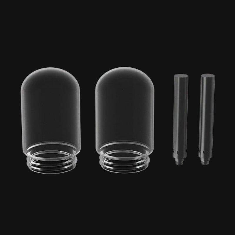 710 Pipes Smoke Shop Stundenglass glass globe replacement kit with two clear glass globes and two metal downstems.