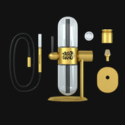 710 Pipes Smoke Shop Stundenglass Taylor Gang gravity infuser with gold accents, glass chambers, and accessories.