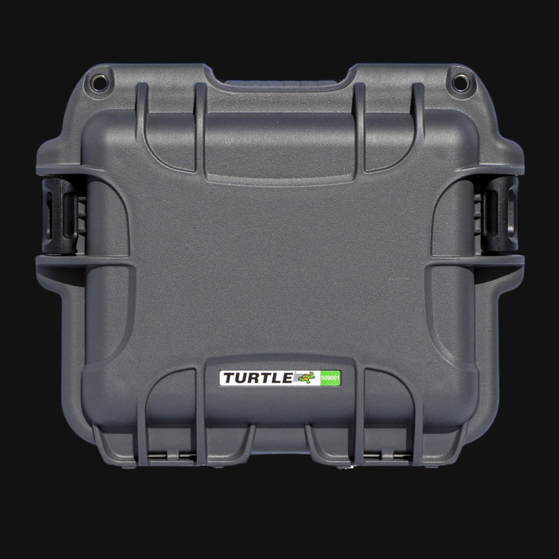 710 Pipes Smoke Shop Turtle Case 509, a grey waterproof and impact-resistant hard storage case for glass accessories.