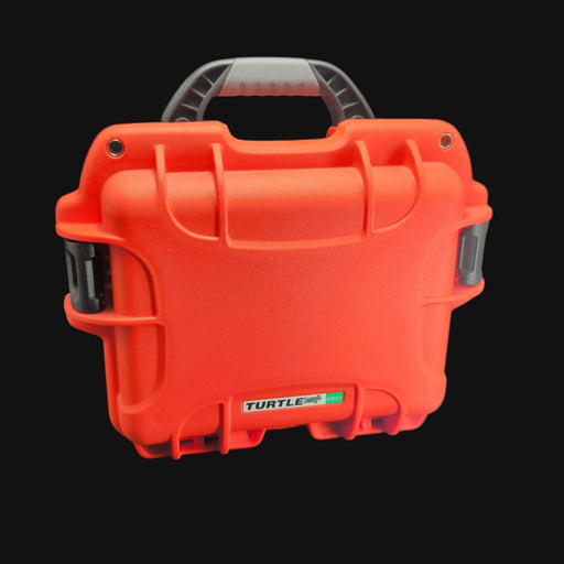 710 Pipes Smoke Shop Turtle Case 509D large orange protective hard shell carrying case with grey handle
