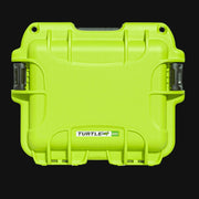 710 Pipes Smoke Shop Turtle Case 509 in neon green, a waterproof and impact-resistant protective storage case.