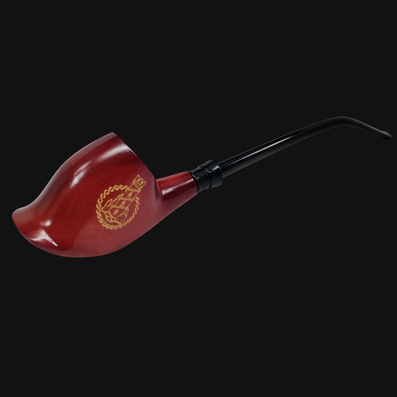 710 Pipes Smoke Shop Lord of the Rings Two Towers cherry wood smoking pipe with engraved detail and black stem