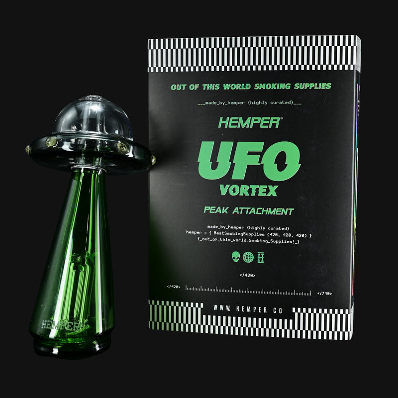 710 Pipes Smoke Shop green glass UFO Vortex Puffco Peak attachment.