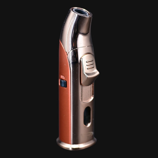 710 Pipes Smoke Shop Vector Aztech torch lighter in metallic copper and rose gold finish with side ignition button