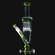 710 Pipes Smoke Shop Leisure Color Accent Venetian Tube bong with green accents.