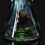 710 Pipes Smoke Shop Windstar Jammer glass bong with blue mushroom design and mosaic percolator. 7.5 inches tall.