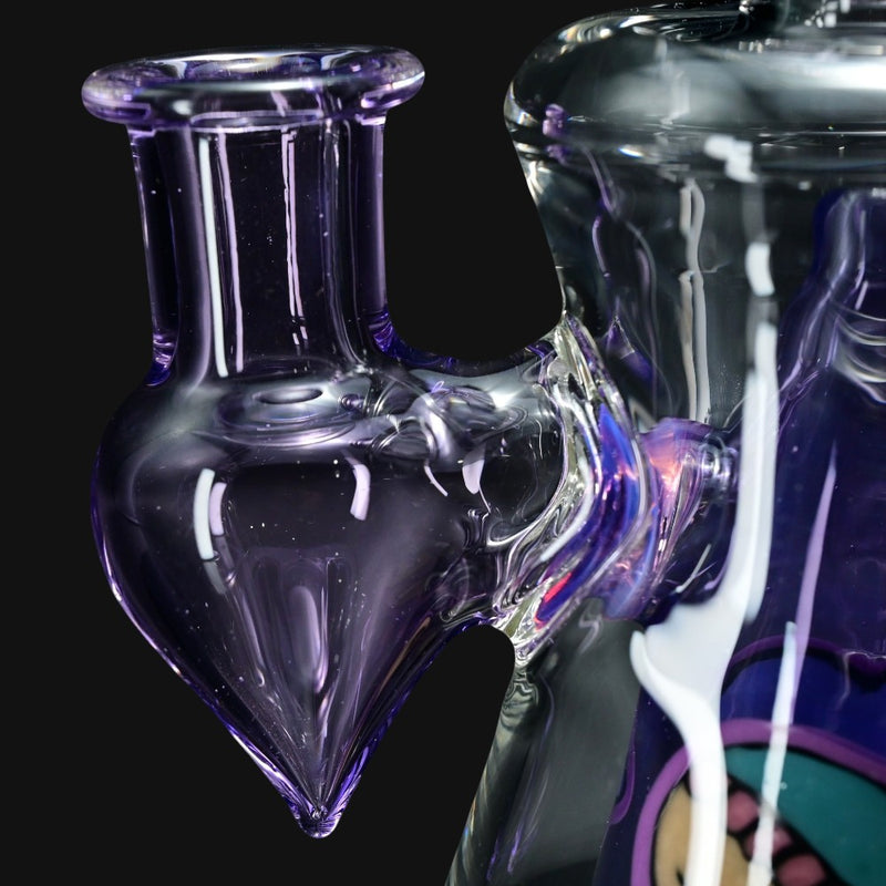 710 Pipes Smoke Shop Windstar Jammer glass pipe with purple booty design, mosaic cone percolator, 10mm joint.