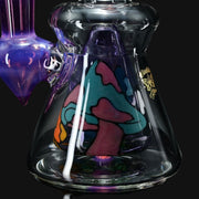 710 Pipes Smoke Shop Windstar Jammer water pipe rig with purple mushroom design and mosaic percolator.