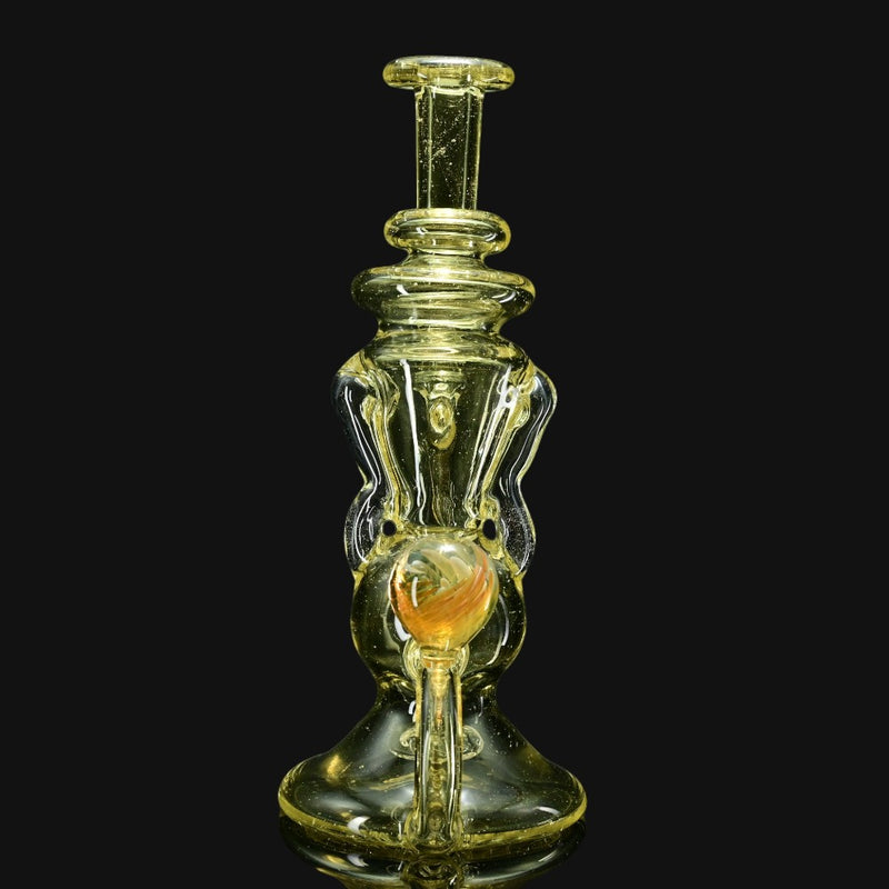 710 Pipes Smoke Shop Wiscokid Klein Recycler dab tool in Serum CFL glass with a 10mm joint.