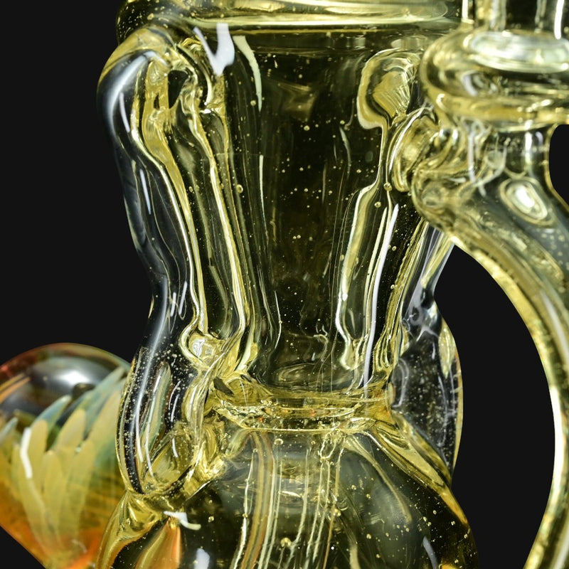 710 Pipes Smoke Shop Wiscokid Klein Recycler glass dab rig in Serum CFL color with 10mm joint.