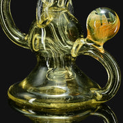 710 Pipes Smoke Shop Wiscokid Klein Recycler glass dab rig in Serum CFL color with a 10mm joint.