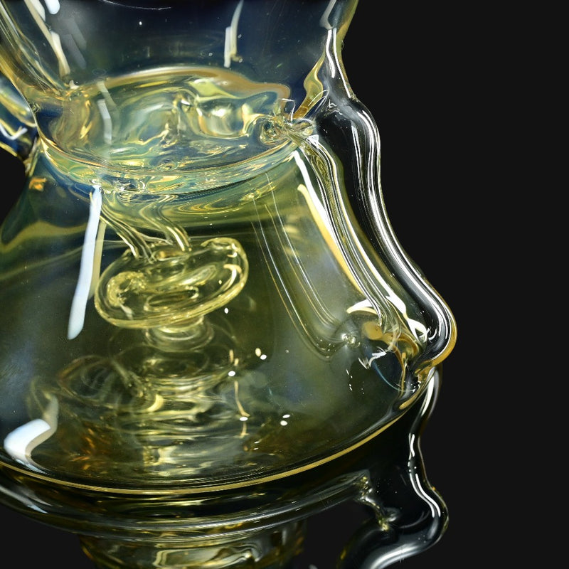 710 Pipes Smoke Shop The Wiscokid 10-inch glass lantern dab rig with a 10mm joint and intricate internal percolator.