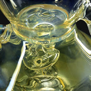 710 Pipes Smoke Shop Wiscokid Lantern Rig, a 10-inch tall clear yellow glass water pipe with a 10mm joint.