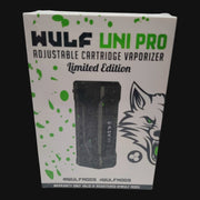 710 Pipes Smoke Shop Wulf Uni Pro limited edition cartridge battery box with green and black wolf branding