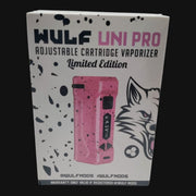 710 Pipes Smoke Shop Wulf Uni Pro limited edition pink splatter cartridge battery in retail packaging