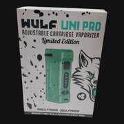710 Pipes Smoke Shop Wulf Uni Pro limited edition green splatter cartridge battery in its retail packaging