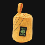 710 Pipes Smoke Shop yellow Dime Bags 8-inch padded drawstring tube bag with durable hempster fabric and cinch closure.