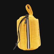710 Pipes Smoke Shop yellow Dime Bags 8-inch drawstring tube with padded hempster fabric and side zipper pocket