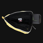 710 Pipes Smoke Shop yellow Dime Bags padded pouch with black interior lining and zipper closure