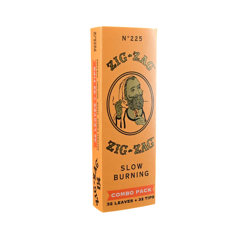 710 Pipes Smoke Shop Zig Zag French Orange combo pack featuring 32 slow-burning rolling papers and 32 filter tips.