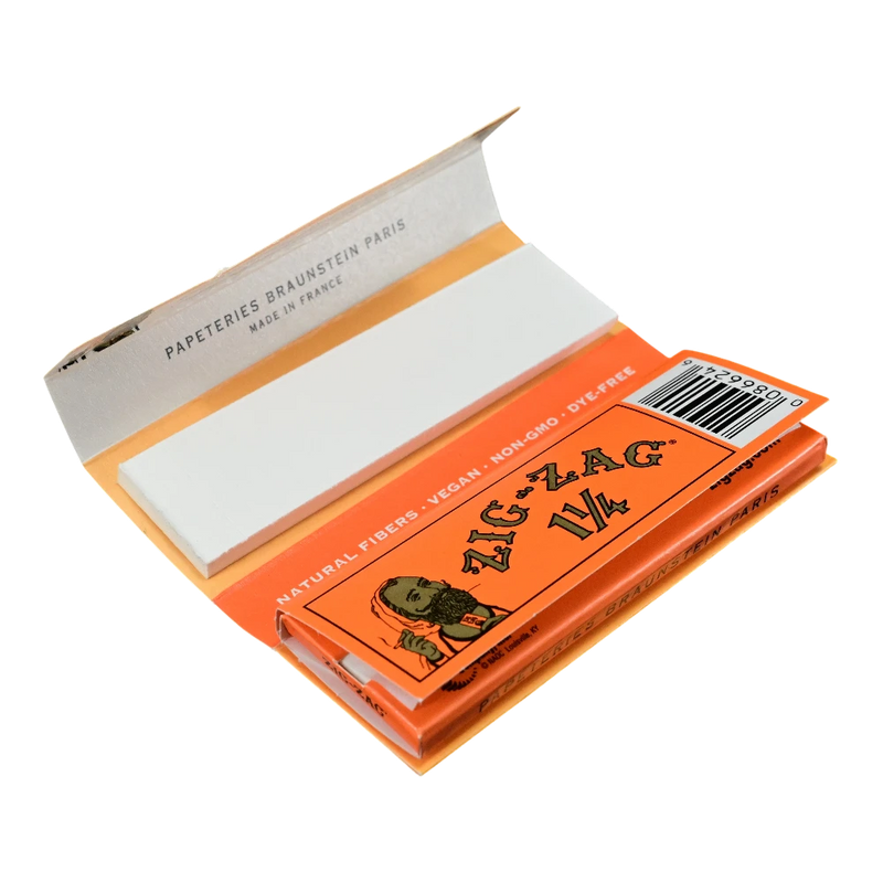 710 Pipes Smoke Shop Zig Zag 1 1/4 French Orange rolling papers kit made from natural vegan non-GMO fibers