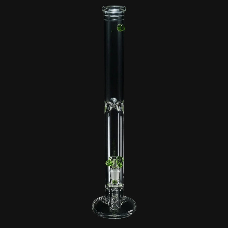 710 Pipes Smoke Shop Zombie Hand straight stemline to puck glass water pipe in absinthe green