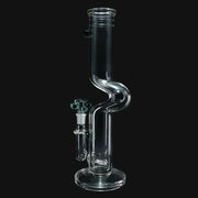 710 Pipes Smoke Shop clear glass Zombie Hand stemline water pipe with a unique drop neck design and glass bowl.