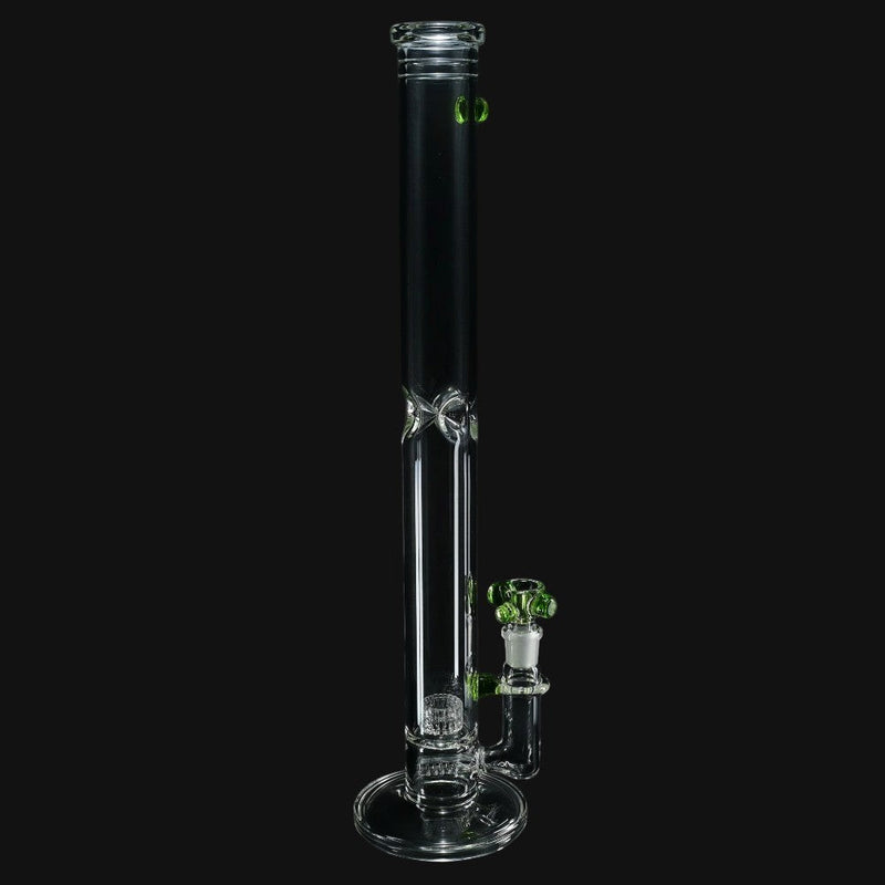 710 Pipes Smoke Shop Zombie Hand straight stemline to puck glass water pipe with absinthe green accents