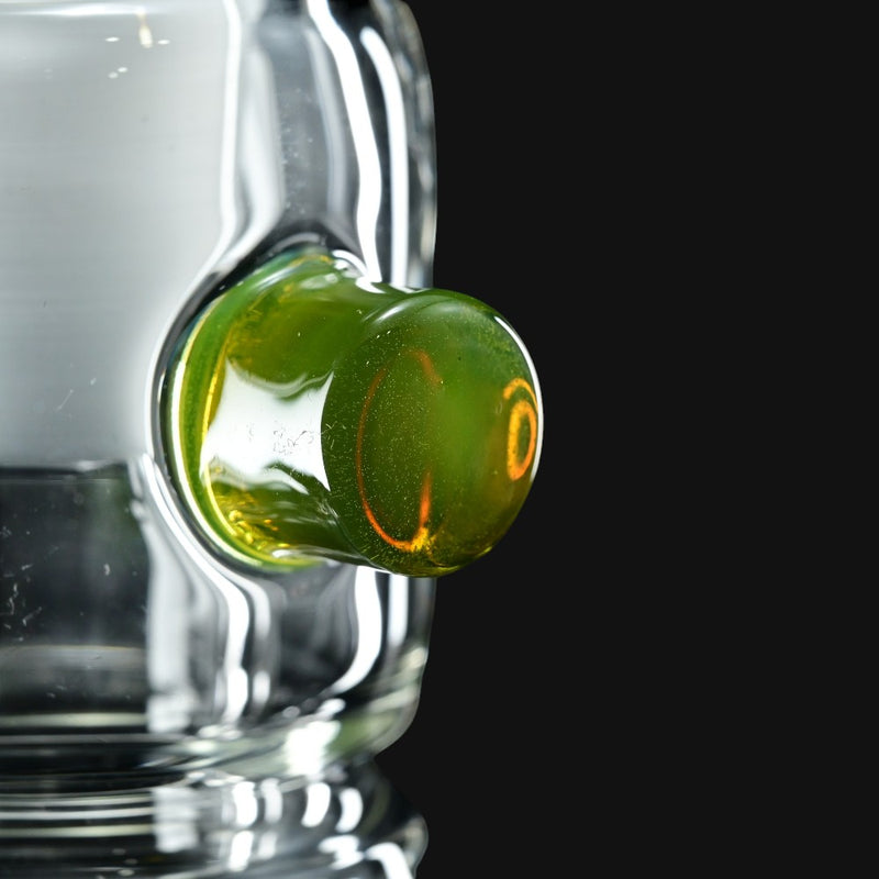 710 Pipes Smoke Shop Zombie Hands 18mm clear glass dry catcher with a green glass accent.