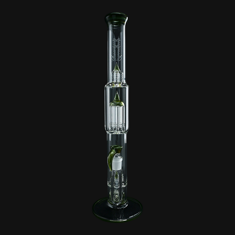 8 Tree FA 3 Line 9.5mm 6 Cut to Front Facing Grid Cap 180 to Gridded 8 Tree w/ Splash Guard & 44mm Neck - Ghosted Jackpot