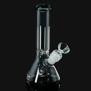 8-inch clear glass beaker water pipe from 710 Pipes Smoke Shop with a wide base and removable glass bowl.