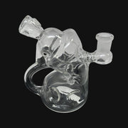 710 Pipes Smoke Shop BKG X Skoeet 5-inch clear glass spray can recycler dab rig with a 14mm joint