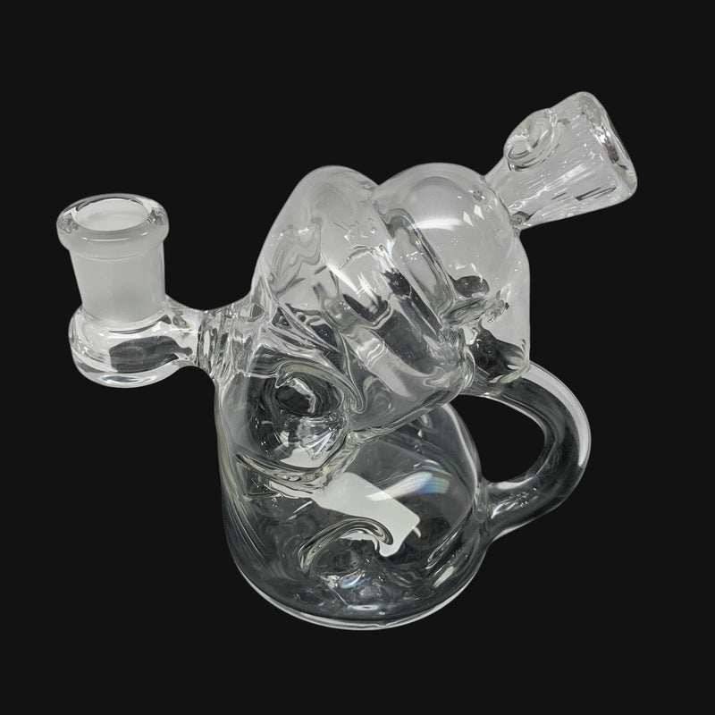 710 Pipes Smoke Shop 5-inch clear glass spray can recycler with a 14mm joint for concentrate use.
