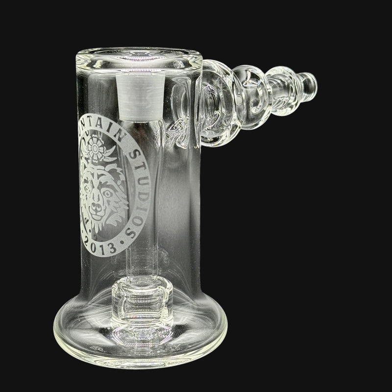 710 Pipes Smoke Shop Bear Mountain Studios clear glass Terp Hammer 14mm with bubble cap and etched logo