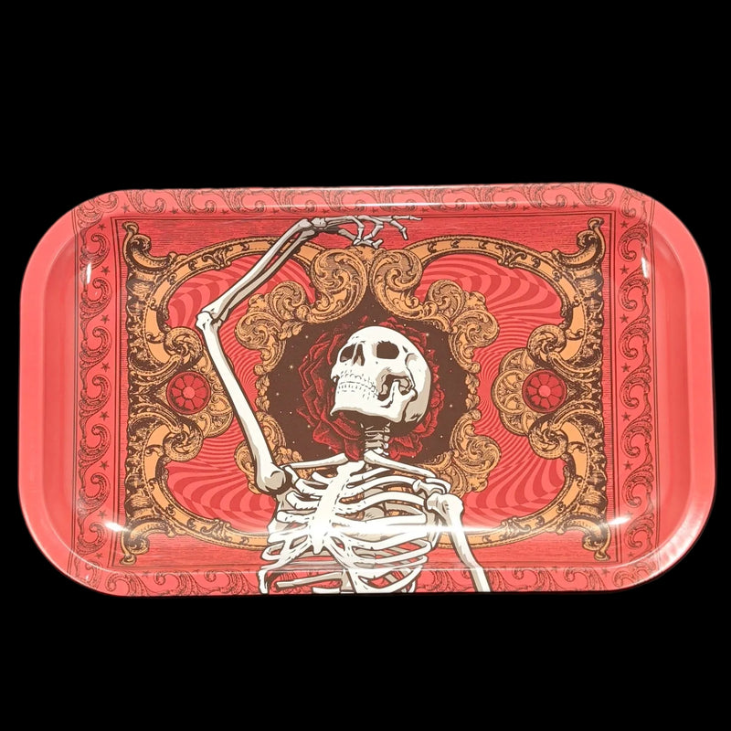 Blazy Susan x Grateful Dead Metal Rolling Tray - Frame Skeleton 