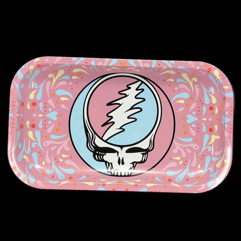 Blazy Susan x Grateful Dead Metal Rolling Tray - Pink & Blue