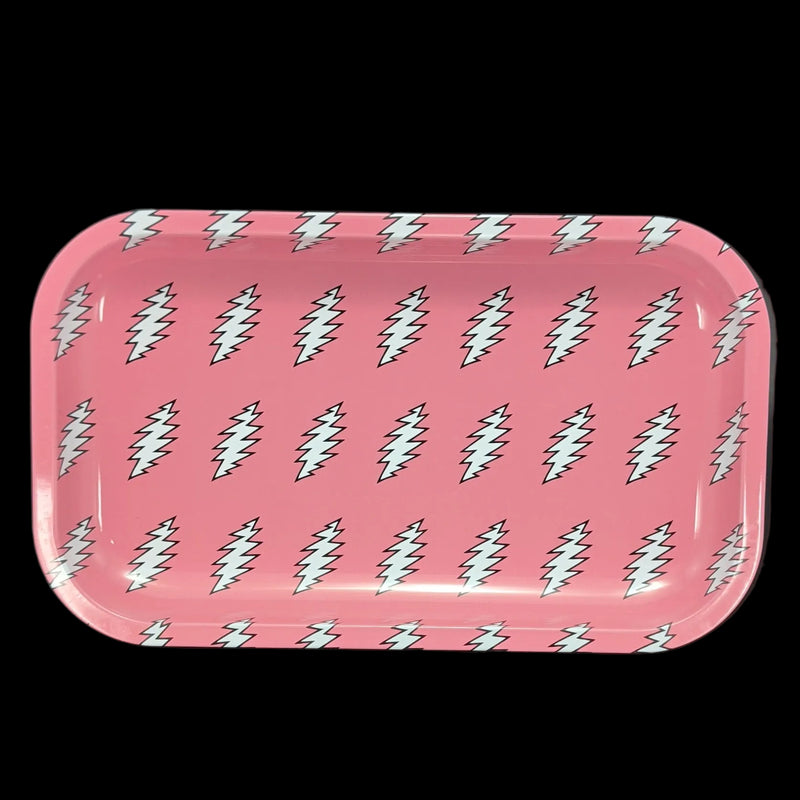 Blazy Susan x Grateful Dead Metal Rolling Tray - Pink Bolts