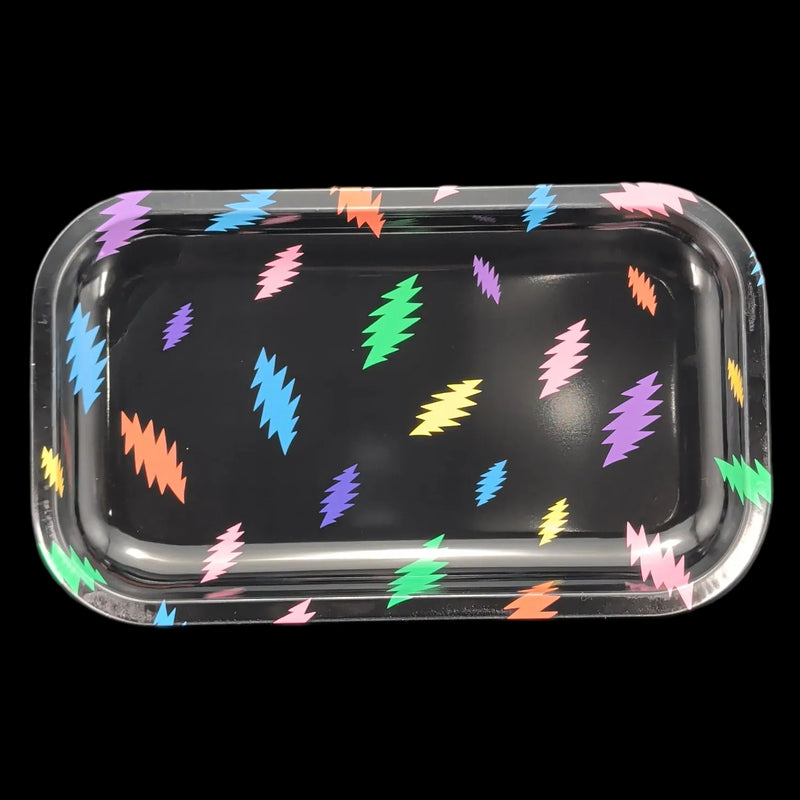 Blazy Susan x Grateful Dead Metal Rolling Tray - Rainbow Bolts