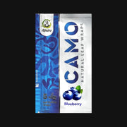 710 Pipes Smoke Shop Camo Blueberry natural leaf wraps made from chamomile and mate, tobacco-free, 5-pack.