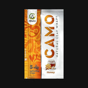 710 Pipes Smoke Shop Camo Honey natural leaf wraps made from chamomile and mate, tobacco-free, 5-pack.