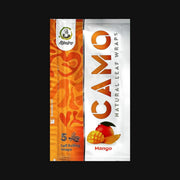 710 Pipes Smoke Shop Camo Mango natural leaf wraps, tobacco-free chamomile and mate rolling papers in a 5-pack.