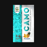 710 Pipes Smoke Shop Camo Pineapple natural leaf wraps made from chamomile and mate, tobacco-free, 5-pack.